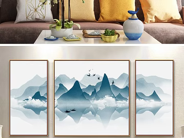 landscape painting 3d model