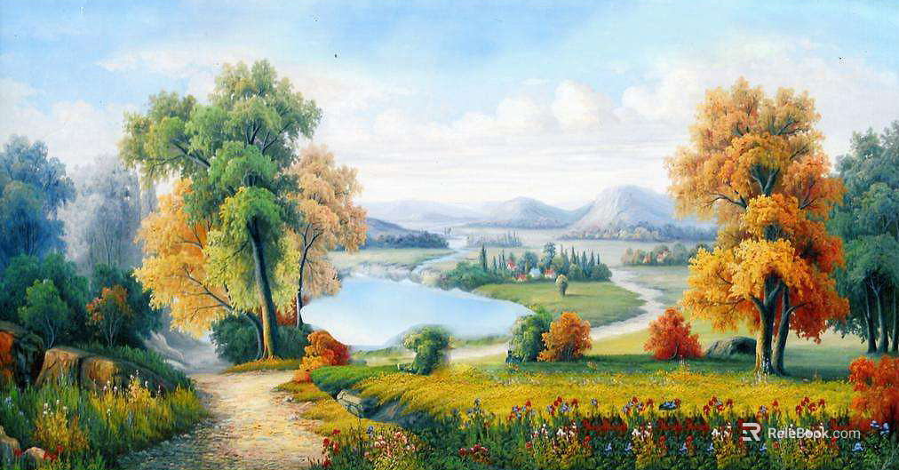 landscape painting texture
