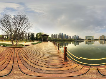 HDR ecological greening garden panorama texture (ID:ffach317003)