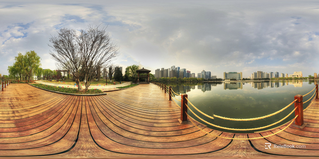 HDR ecological greening garden panorama texture