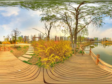 HDR ecological greening garden panorama texture (ID:ffach017003)