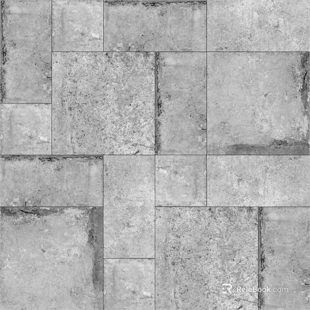 Grey old antique tile living room floor tile texture