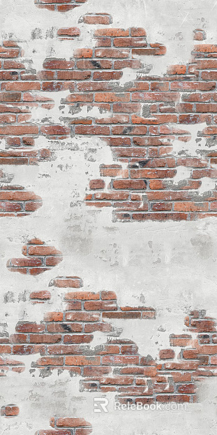 shabby retro red brick wall texture