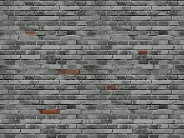 Brick wall green gray wall brick 3d model