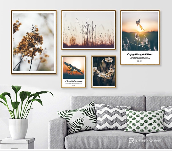 Plant painting texture