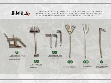 Farming Culture Traditional Farm Tools Popular Science Poster texture (ID:ffaeh354579)