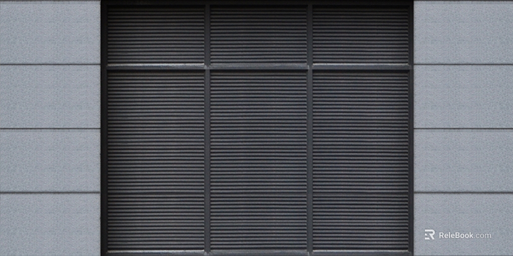 Dark gray metal rolling shutter door building exterior wall texture