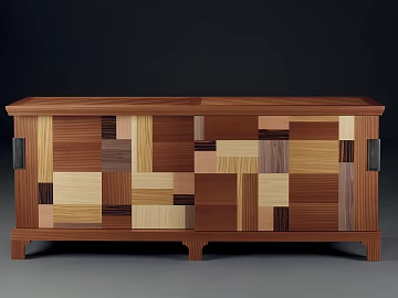 Retro style multi-color wood mosaic TV cabinet texture (ID:ffaeh427926)