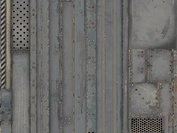Industrial wind gray distressed metal cabin panel 3d model