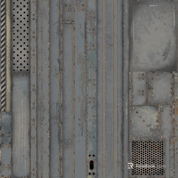 Industrial wind gray distressed metal cabin panel texture