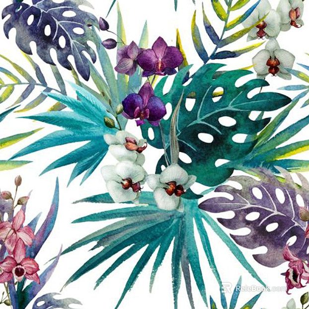 Plant painting texture
