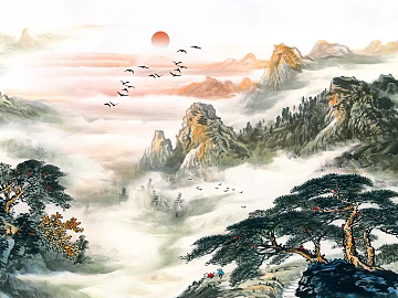 landscape painting texture (ID:ffach815516)