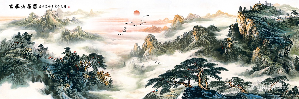 landscape painting texture