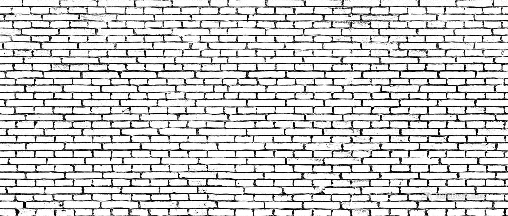 Brick wall tile black and white seamless texture