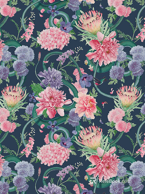 animal and plant pattern texture