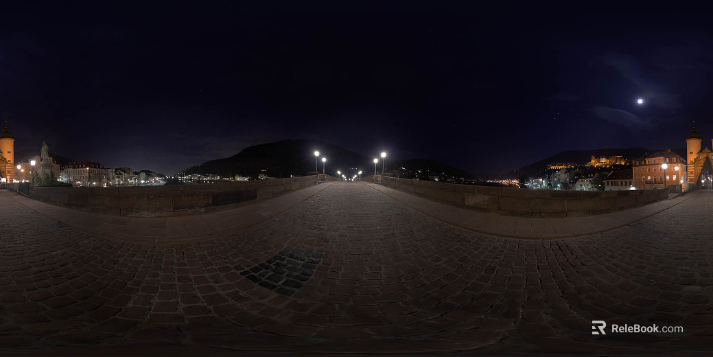 City Street Night HDR texture