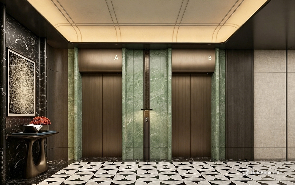 Light Luxury Marble Elevator Floor texture