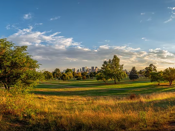 Dusk Sunset City Park Panorama HDR texture (ID:ffach393938)