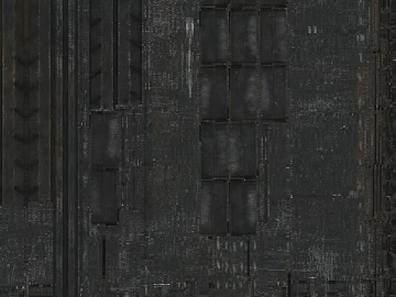 Dark gray old metal plate industrial wind wall 3d model