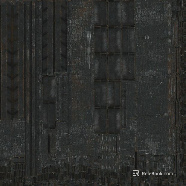 Dark gray old metal plate industrial wind wall texture