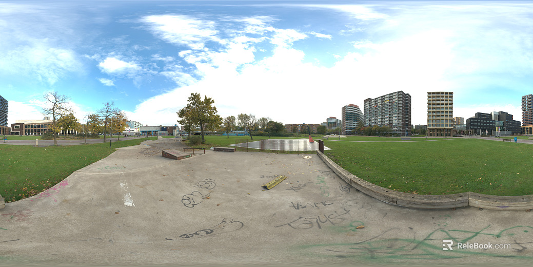 City Park Lawn Day HDR texture
