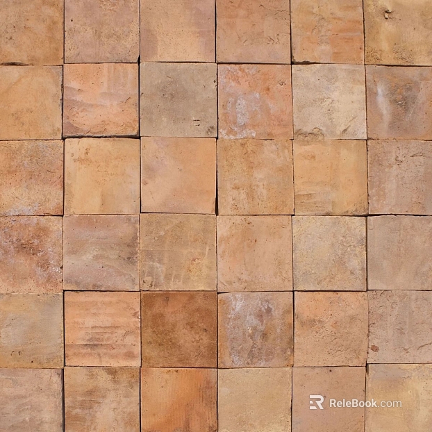 Retro style clay color floor tile indoor ground texture