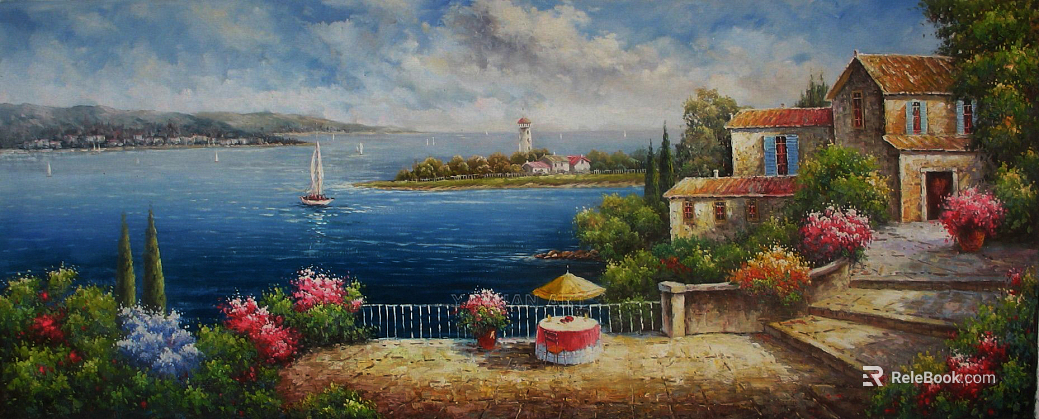 landscape painting texture