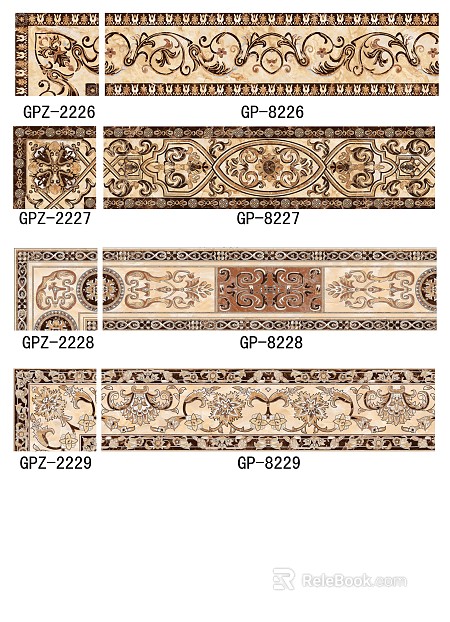 Wall line waist line painted waist line decoration texture