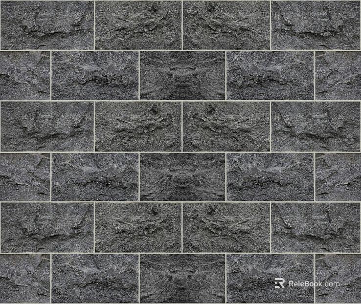 Brick wall green gray mushroom stone seamless texture