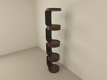Dark brown black multi-layer wooden storage rack texture (ID:ffaeh793656)