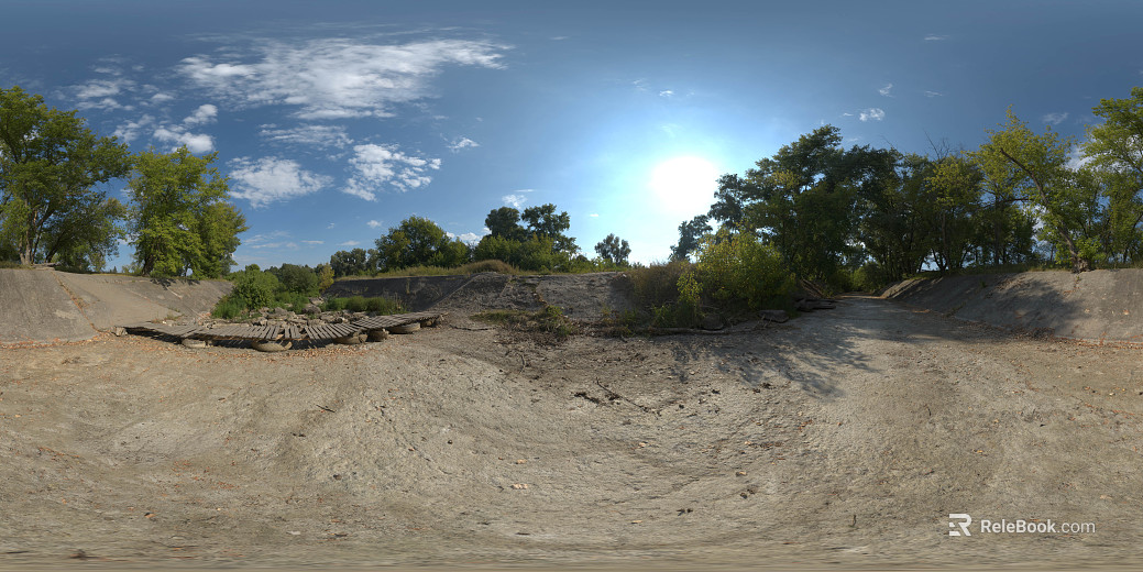 Outdoor Dry River Day Sunny Day HDR texture
