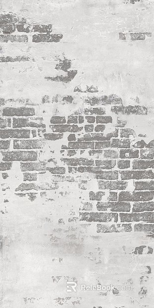 Brick wall white old latex paint texture