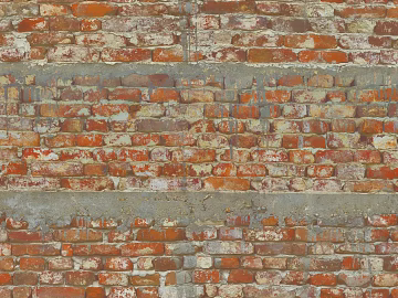 Brick wall seamless 3d model