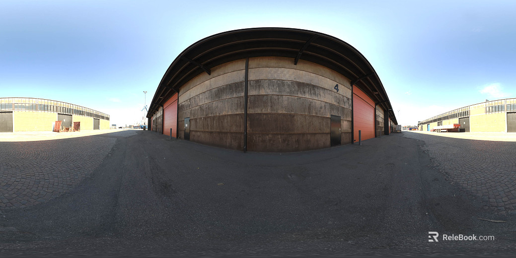 Outdoor workshop warehouse day HDR texture
