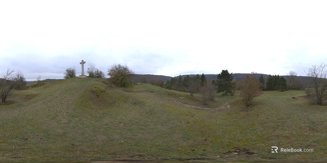 Wild Peak Mountains Clouded Day HDR texture