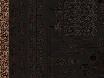 Red brown distressed metal vintage decorative components texture (ID:ffaeh076524)