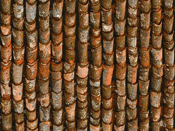 Retro red terracotta tile roof building materials texture (ID:ffaeh827686)
