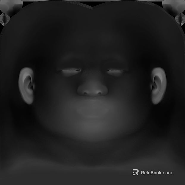 Dark Gray Character Skin Character Map texture
