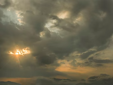 Dark dark clouds, cloudy sky, storm disaster coming texture (ID:ffach017170)
