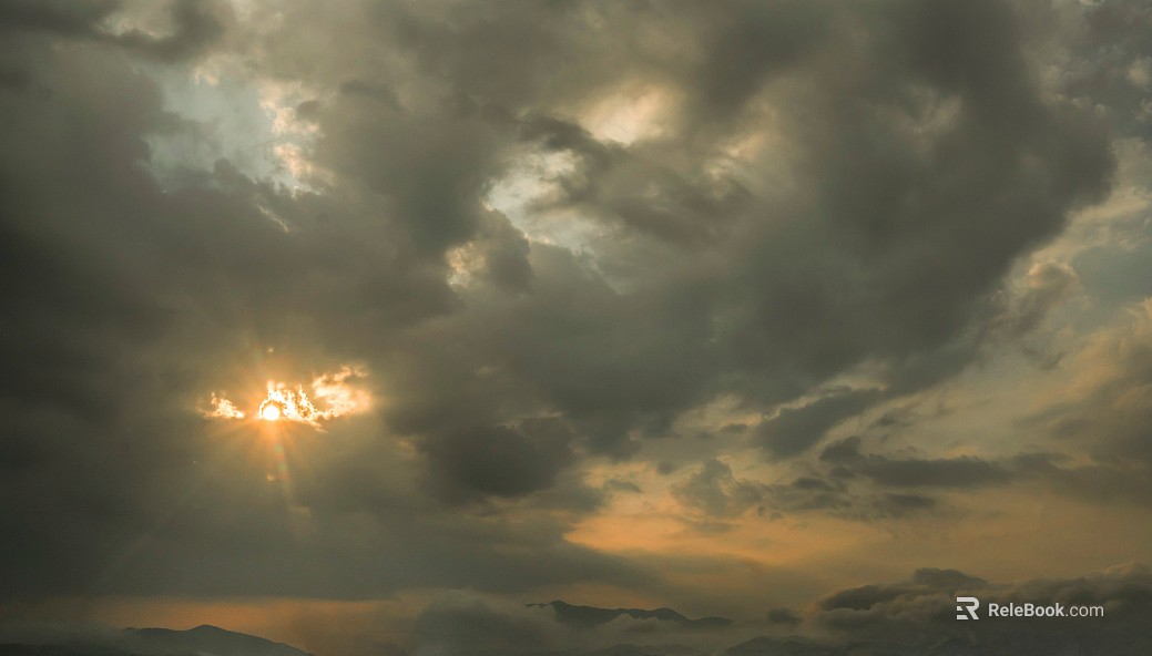 Dark dark clouds, cloudy sky, storm disaster coming texture