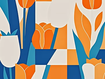 Tulip Decorative Painting Plane Illustration texture (ID:ffajh563822)