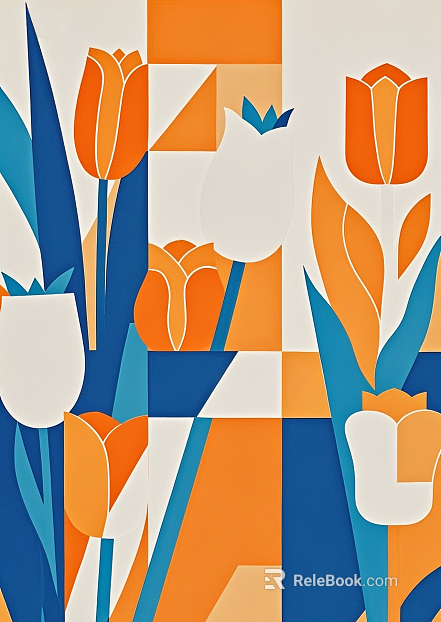 Tulip Decorative Painting Plane Illustration texture