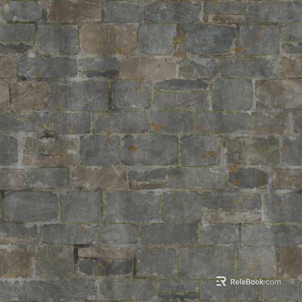 Green gray antique brick wall exterior wall finish texture