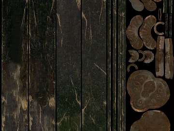 Retro dark green dilapidated wood decorative components texture (ID:ffaeh280926)