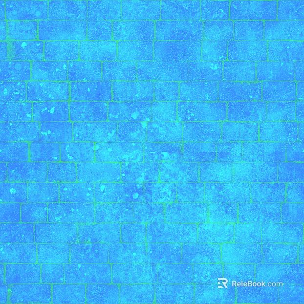 Blue-green artistic brick wall, indoor backdrop wall texture