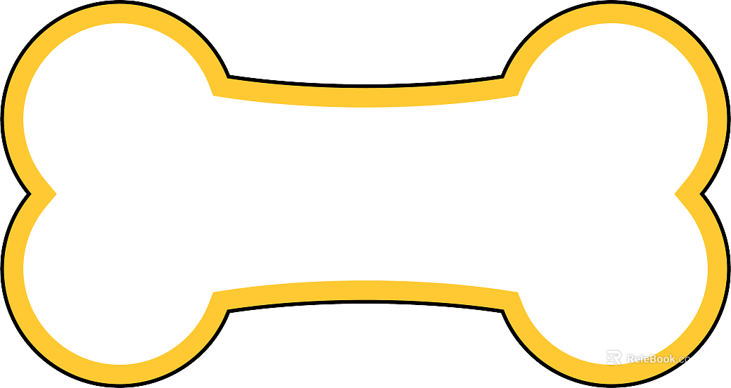 Yellow cartoon bone decoration texture