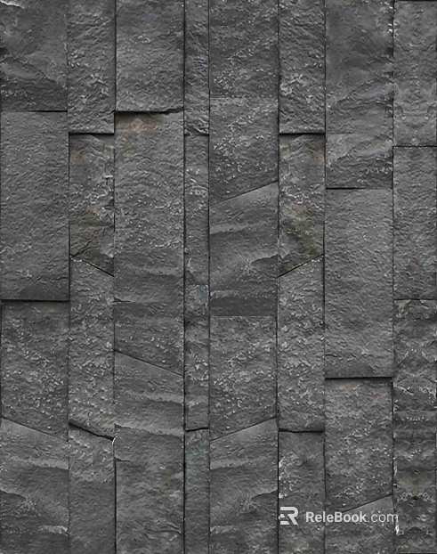 Dark gray cultured stone background wall tiles texture