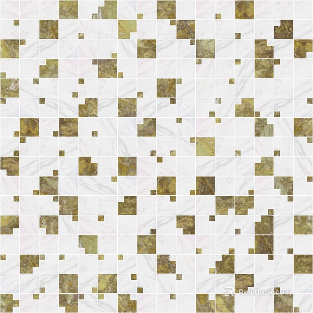 Beige mosaic kitchen wall texture
