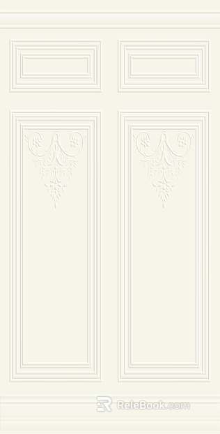 Off-white carved clapboard wall decoration texture