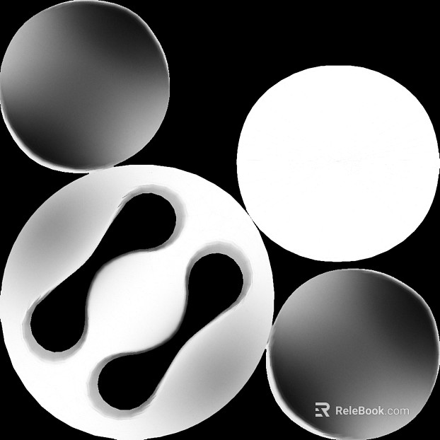 Black and White Bump Circular Map texture